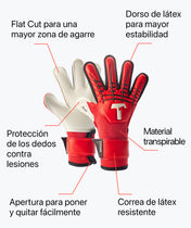 T1tan Guantes De Portero Adulto Red Beast 3.0 Con Protecciones Rojo